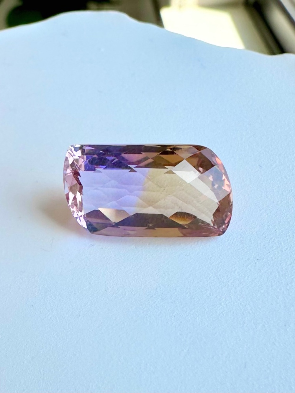 💎 14.95ct Natural Ametrine Loose Gemstone Bi-Color Purple Yellow Fancy Cut 💎